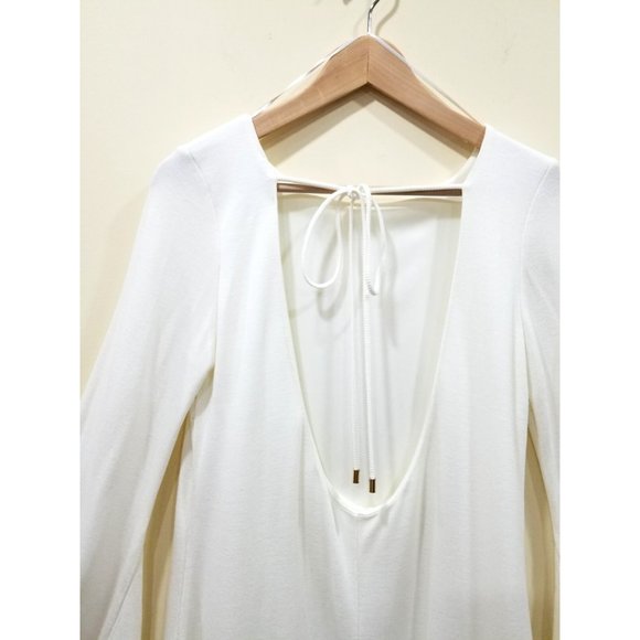 Zara | White Open Back Mini Dress | Large - Picture 5 of 9